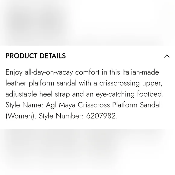 AGL Maya Criss Cross Platform Leather Sandal - Picture 10 of 10